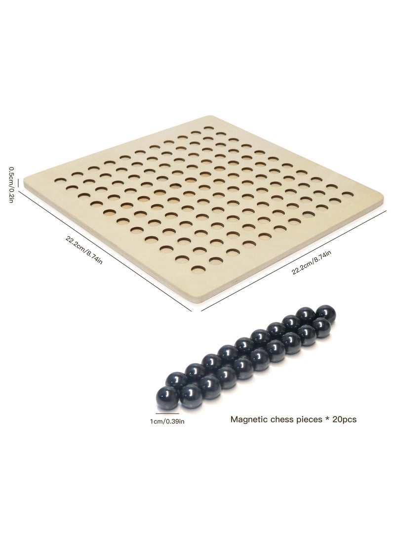 Mr. Penda Magnetic Chess Game, Magnetic Induction Chess Game Set, Table Top Magnet Chess Game, Magnetic Rocks Game, Family Party Strategy Game with 20Pcs Magnetic Stones, Magnetic Board Game - Image 2