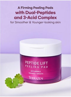 Terrazen TERRAZEN Korean Exfoliating Pads Face Skin Care 60pcs - Anti Aging & Pore Cleansing with Peptide Amino Acid Gentle Peel Facial Pads  - Image 2