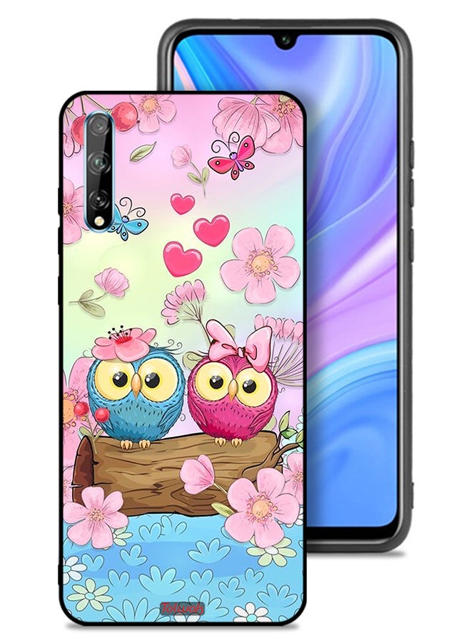 Tolwak Huawei Y8p Protective Case Cover Cute Owls Art - Image 1