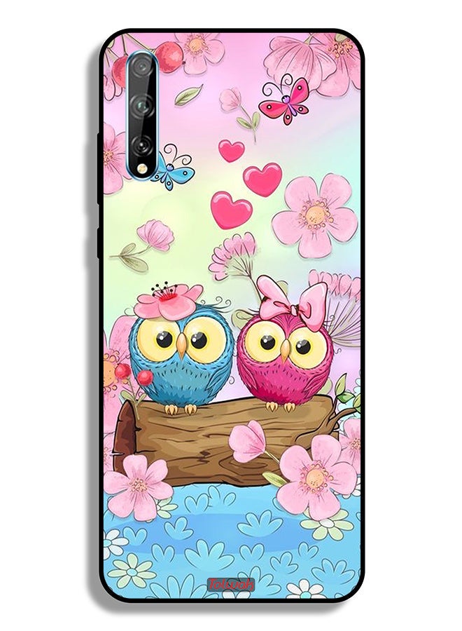 Tolwak Huawei Y8p Protective Case Cover Cute Owls Art - Image 2