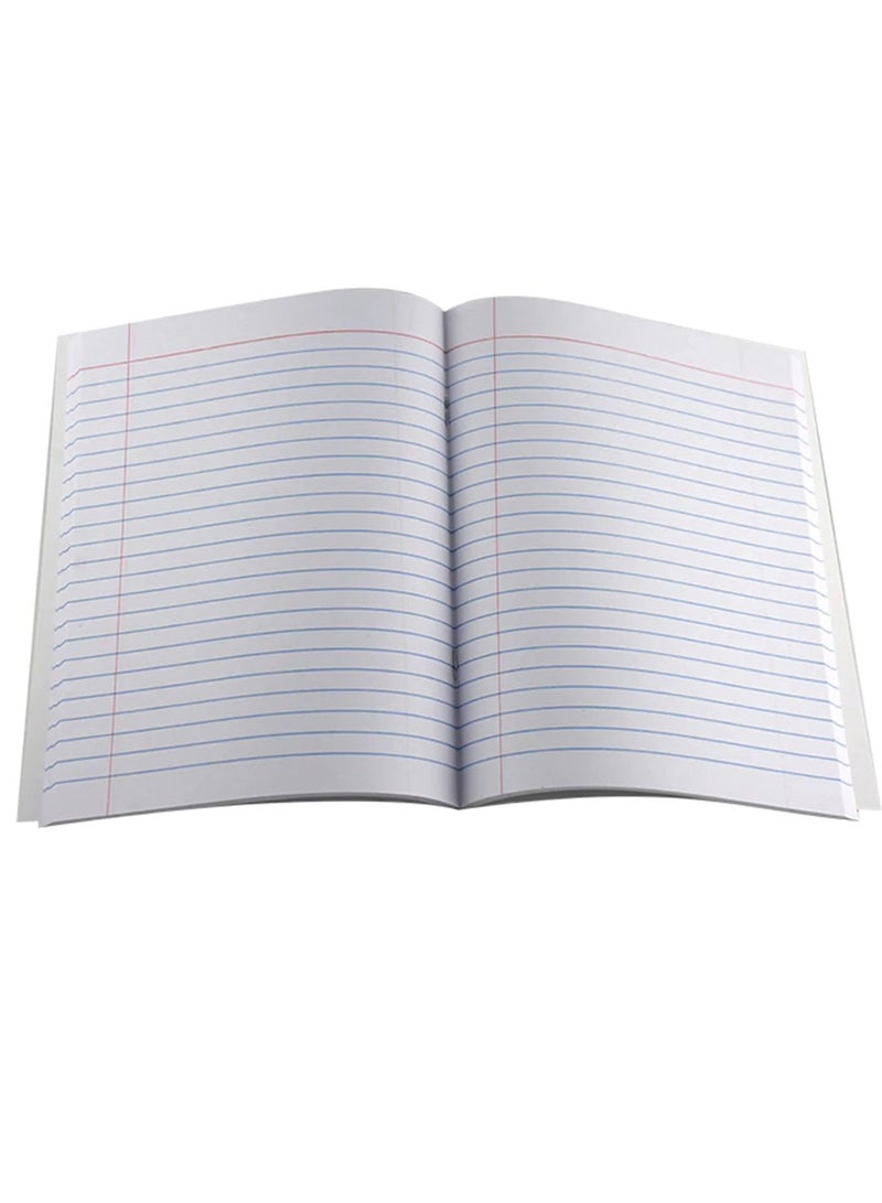 Deli دفتر ملاحظات مكون من 6 قطع بسطر واحد مع هامش أيسر مقاس A5، 200 صفحة - Image 3