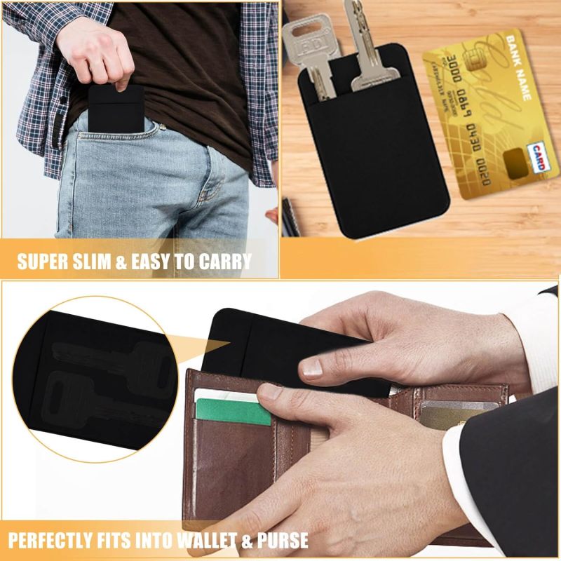 Ultra-Thin Card Holder 12-Card Capacity Aluminum Slim Card Case - Minimalist Wallet Insert for Business Cards - Image 4
