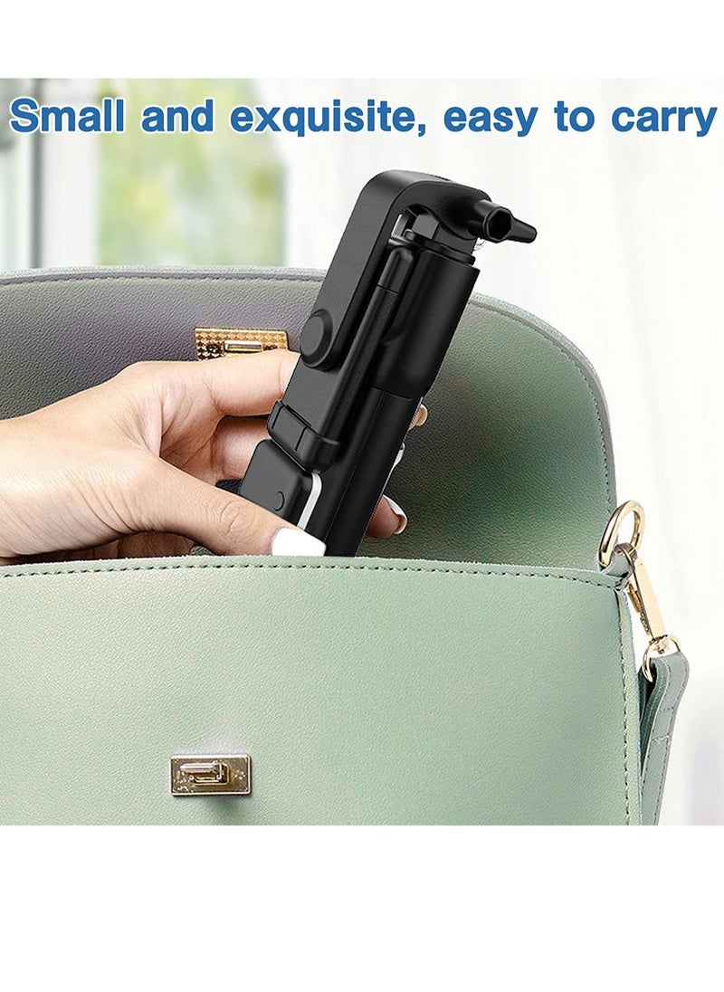 Selfie Stick, Extendable Selfie Stick with LED Fill Light Wireless Remote and Tripod Stand, Portable, Lightweight, big Height extendable 70 cm and Compatible with iphone and Android smartphone