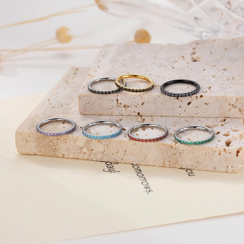 FUNLMO Store 20G 18G 16G 12G Nose Ring Hoop Conch Rook Daith Helix Tragus Piercing Jewelry 316L Surgical Steel Cartilage Earring Conch Hoop Earring Septum Jewelry Belly Lip Ring 5mm to 14mm - Image 3