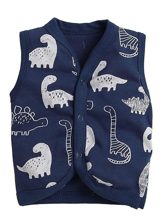 Magic Town Baby Sleeveless, Front Open Vest | T-Shirt for Boys and Girls |Multicolour| Pack of 4 (IN, Age, 0 Months, 3 Months) - Image 4