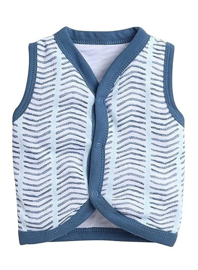 Magic Town Baby Sleeveless, Front Open Vest | T-Shirt for Boys and Girls |Multicolour| Pack of 4 (IN, Age, 0 Months, 3 Months) - Image 5
