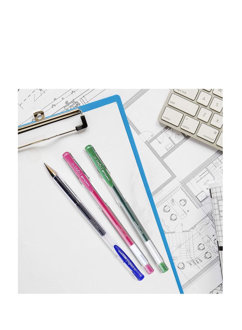 Uniball 4-Piece Signo Roller Pen 0.7mm Tip White Ink - Image 3