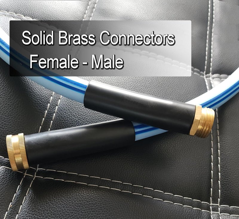 Atlantic خرطوم حديقة ثقيل 10 قدم × 5/8 بوصة لون أزرق، خرطوم توصيل قصير 10' مع موصلات ذكر-أنثى (10 أقدام أنثى إلى ذكر) - Image 3