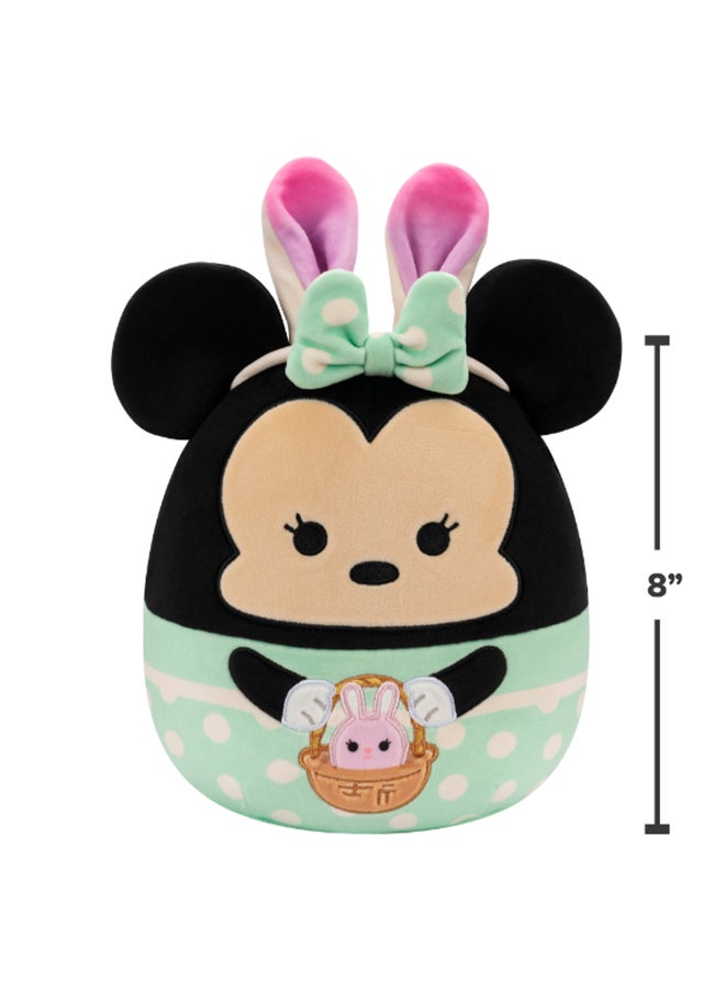 Squishmallows 8 inch Minnie in Green Dress Bunny Ears , Officially Licensed Kellytoy Plush Toy, Colorful Soft Toy, Gift for Kids, Girls & Boys Washable Squishy Stuff Toy Multicolor All Age  - Image 5