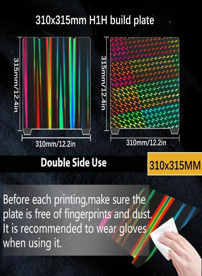 Sahvaim Flexible H1H 3D Printer Platform K1 Max Build Plate 310x315m,Smooth H1H Build Plate Light Beam+Phantom Spring Steel Print Bed for K1 Max/Ender 3 V3 Plus 3D Printer(No Magnetic Base). - Image 3