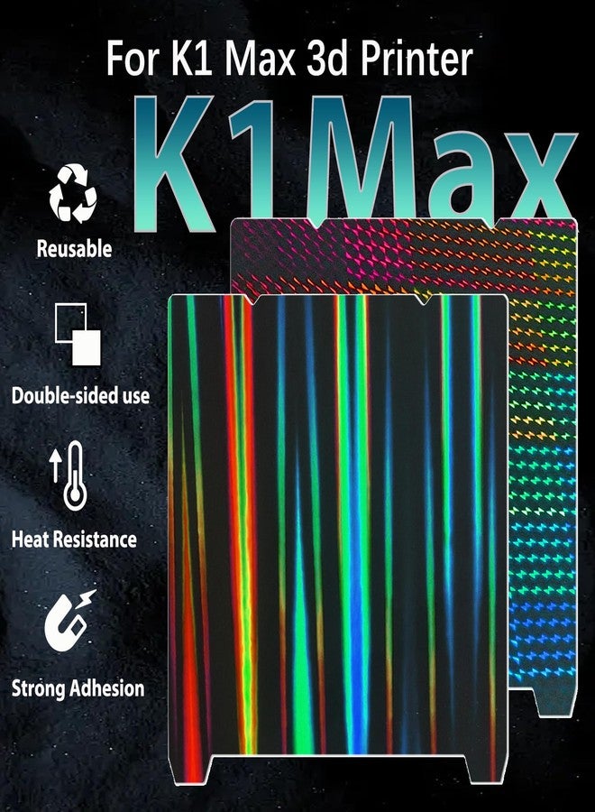 Sahvaim Flexible H1H 3D Printer Platform K1 Max Build Plate 310x315m,Smooth H1H Build Plate Light Beam+Phantom Spring Steel Print Bed for K1 Max/Ender 3 V3 Plus 3D Printer(No Magnetic Base). - Image 2