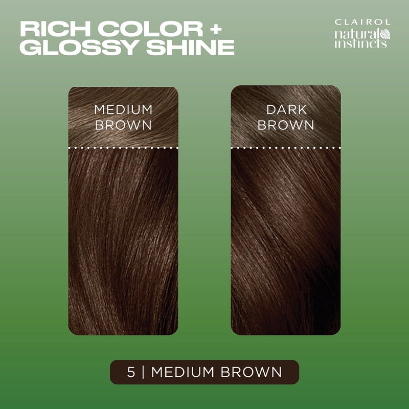 CLAIROL صبغة شعر كلي رول ناتشورال إنستينكتس ديمي دائمة، 5 بني متوسط، عبوة من 1 - Image 4