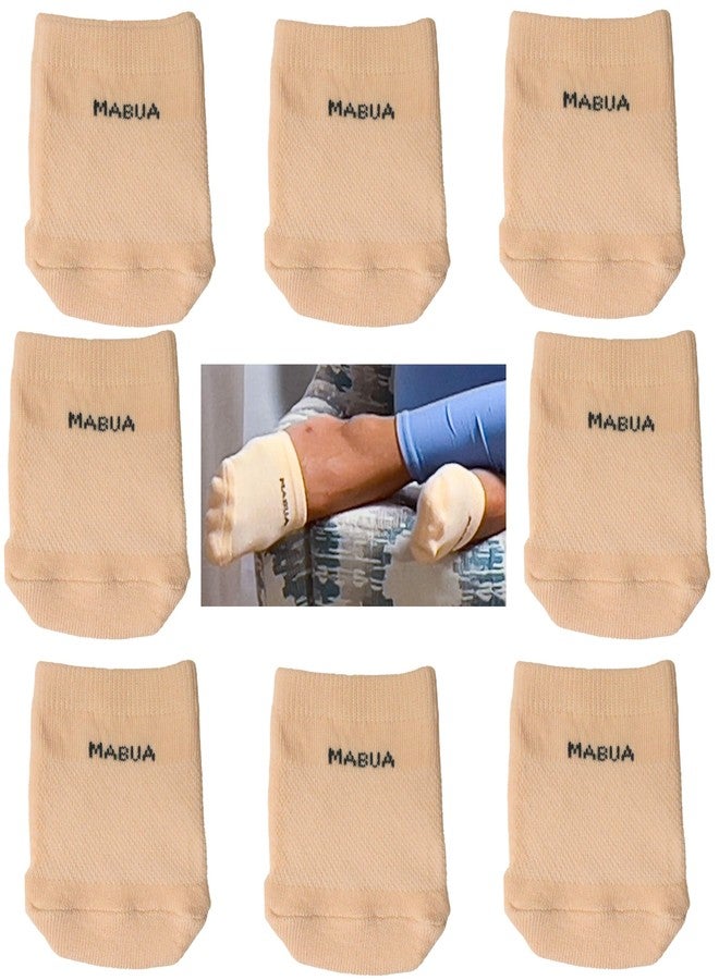 MABUA Toe Topper Half Socks Breathable No Show Liner Hidden Toe Covers Seamless Low Cut Grip Non Slip Mule Sock for Clogs for Women, 8 Pairs - Image 1