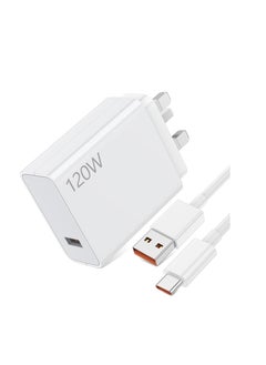 Generic 120 واط لشاحن Xiaomi Hypercharge Fast Wall Charger Block لـ Xiaomi 14 13 12 12t 12s Pro Lite Redmi Note K60 K50 12 11 Pro Plus Black Shark 3 4 5 Poco X5 F4 X4 Gt، Mi 6A USB Type C Cable  - Image 2