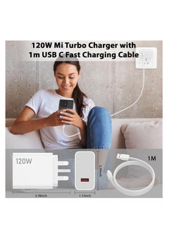 Generic 120 واط لشاحن Xiaomi Hypercharge Fast Wall Charger Block لـ Xiaomi 14 13 12 12t 12s Pro Lite Redmi Note K60 K50 12 11 Pro Plus Black Shark 3 4 5 Poco X5 F4 X4 Gt، Mi 6A USB Type C Cable  - Image 5