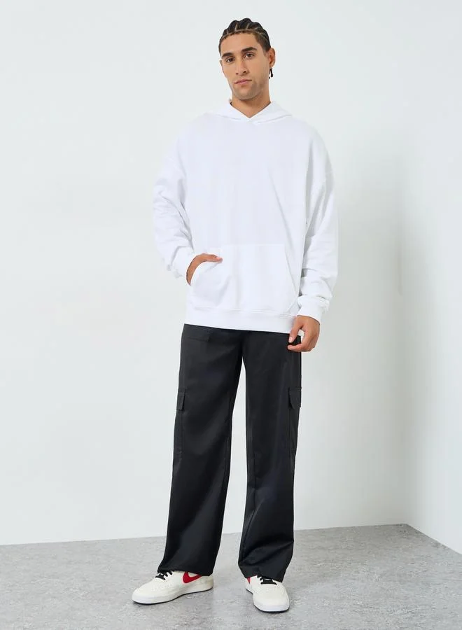 Styli Men White Padel Club Graphic Hoodie