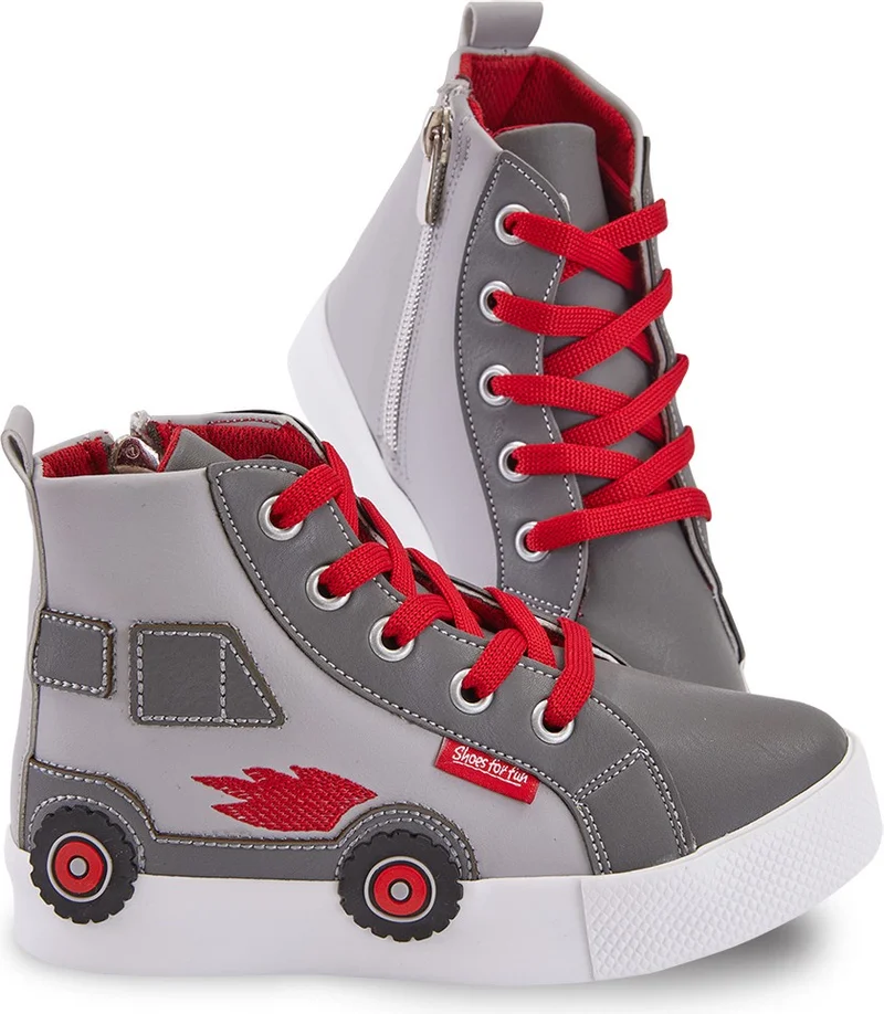 Denokids Car Boy Gray Sneakers Sports Shoes