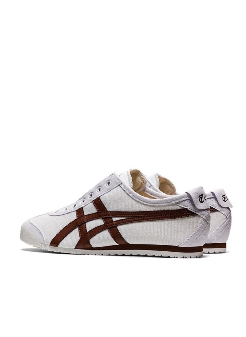 Onitsuka Tiger MEXICO 66 Slip-On Canvas Casual Shoes White/Brown/Red  - Image 4