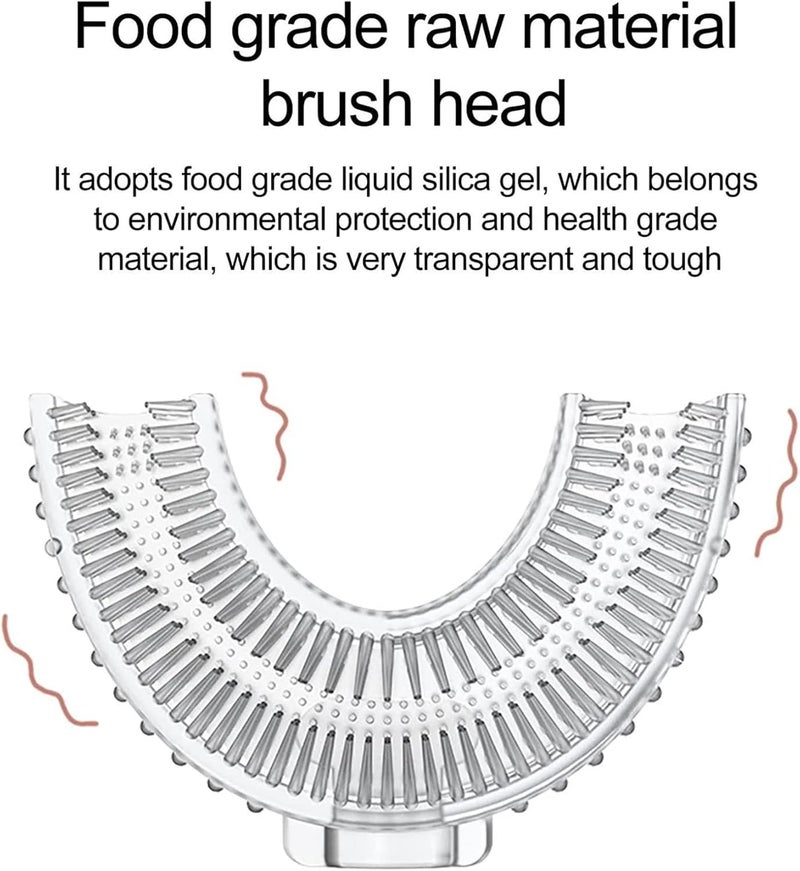 ELECDON Kids Toothbrush U Shaped Soft Brush Head Design, Toothbrushes Toddler U Shaped Toothbrush 360 Kids U-Shaped Toothbrush Full Mouth Toothbrush Large Head Toothbrush PP material 4Pcs - Image 5