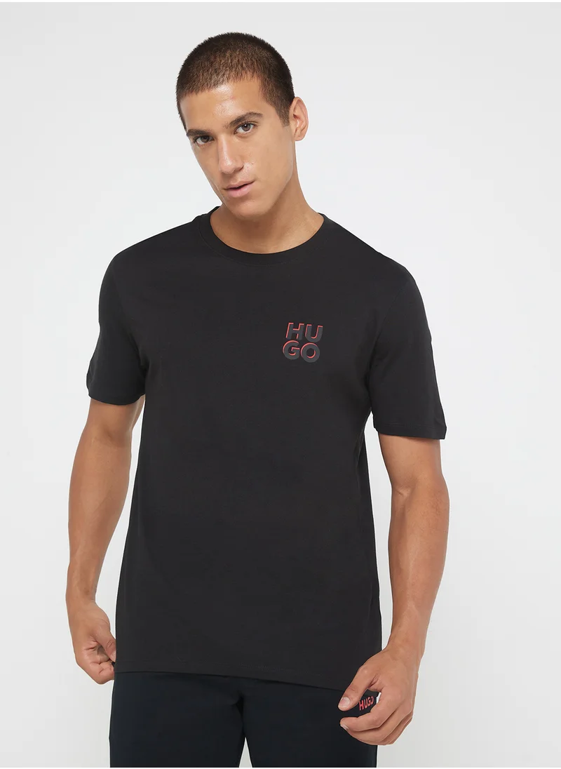 هوجو 3 Pack Logo Crew Neck T-Shirt