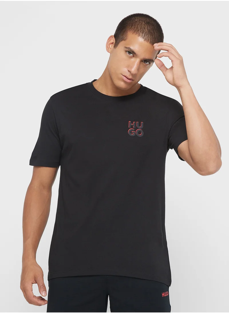 هوجو 3 Pack Logo Crew Neck T-Shirt