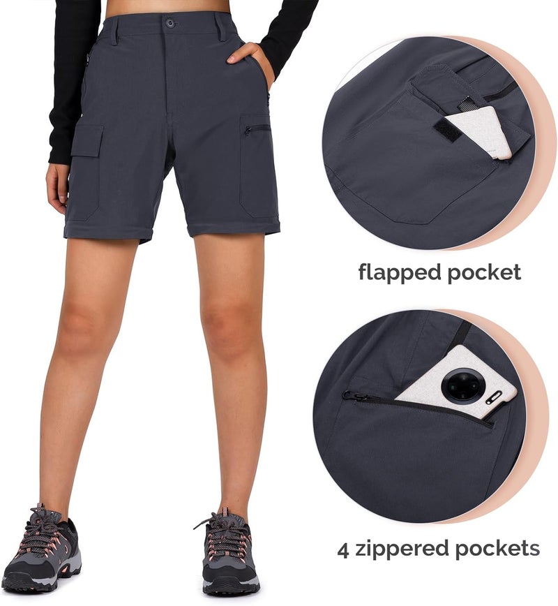 Cycorld Women's Convertible Quick-Dry Stretch Lightweight Hiking Pants with 5 Pockets - Image 5