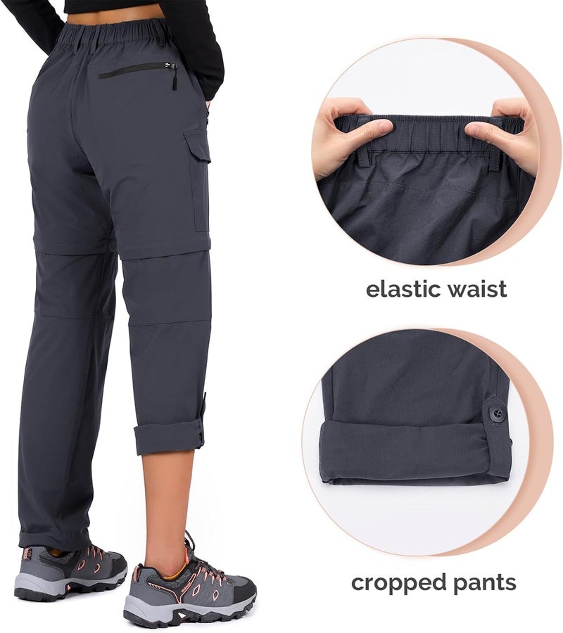 Cycorld Women's Convertible Quick-Dry Stretch Lightweight Hiking Pants with 5 Pockets - Image 4