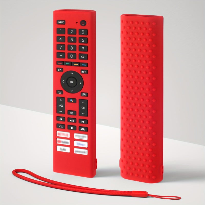Lavender Gray Silicone Protective Cover For TV Remote Control Anti Slip Wear Resistant Strap Hand Rope Ergonomic Design Home TV Remote Accessories - Image 1