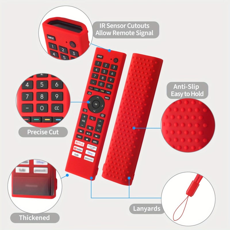 Lavender Gray Silicone Protective Cover For TV Remote Control Anti Slip Wear Resistant Strap Hand Rope Ergonomic Design Home TV Remote Accessories - Image 2
