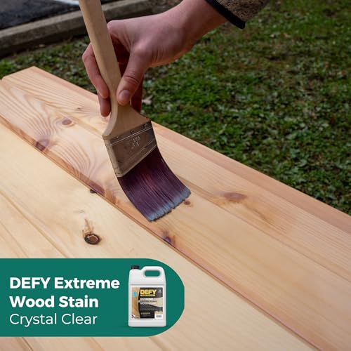 DEFY Extreme Crystal Clear Outdoor Wood Stain and Sealer in One – Clear Waterproof Sealant for Wood Decks, Fences, & Siding, 1 Gal, Made in USA - Image 4