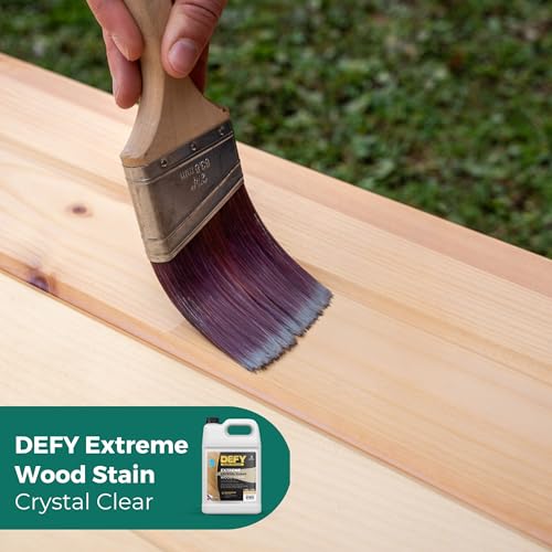 DEFY Extreme Crystal Clear Outdoor Wood Stain and Sealer in One – Clear Waterproof Sealant for Wood Decks, Fences, & Siding, 1 Gal, Made in USA - Image 5