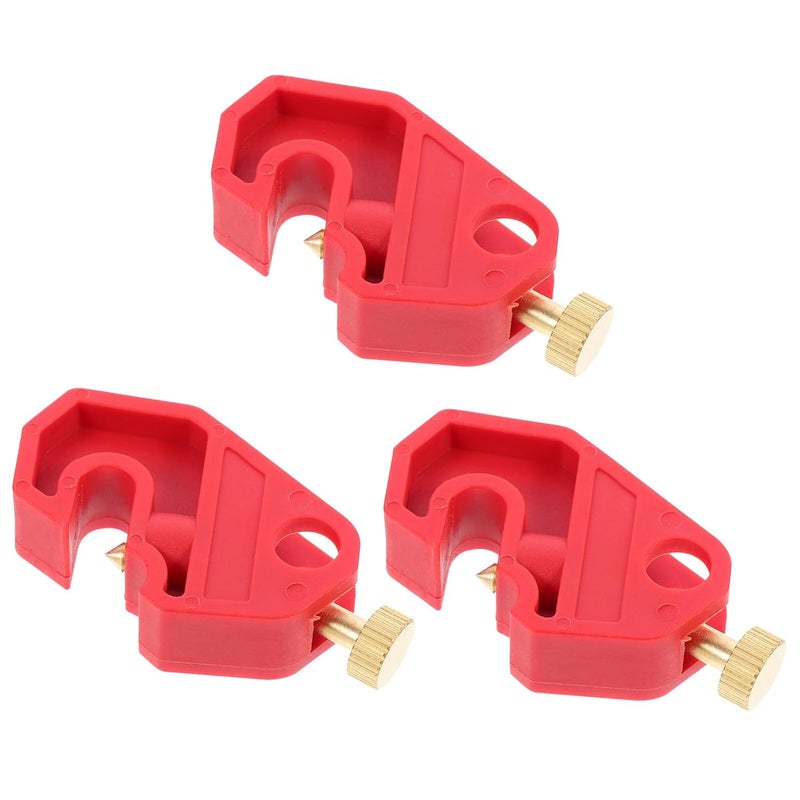3pcs Industrial Circuit Breaker Safety Lockout Reinforced Nylon Clamp Small Lockout Pins for Miniature Air Switches for Workplace Safety - Image 1
