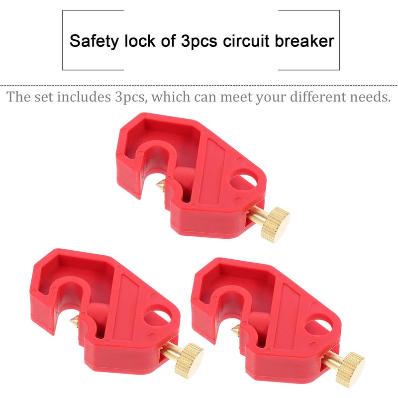 3pcs Industrial Circuit Breaker Safety Lockout Reinforced Nylon Clamp Small Lockout Pins for Miniature Air Switches for Workplace Safety - Image 5