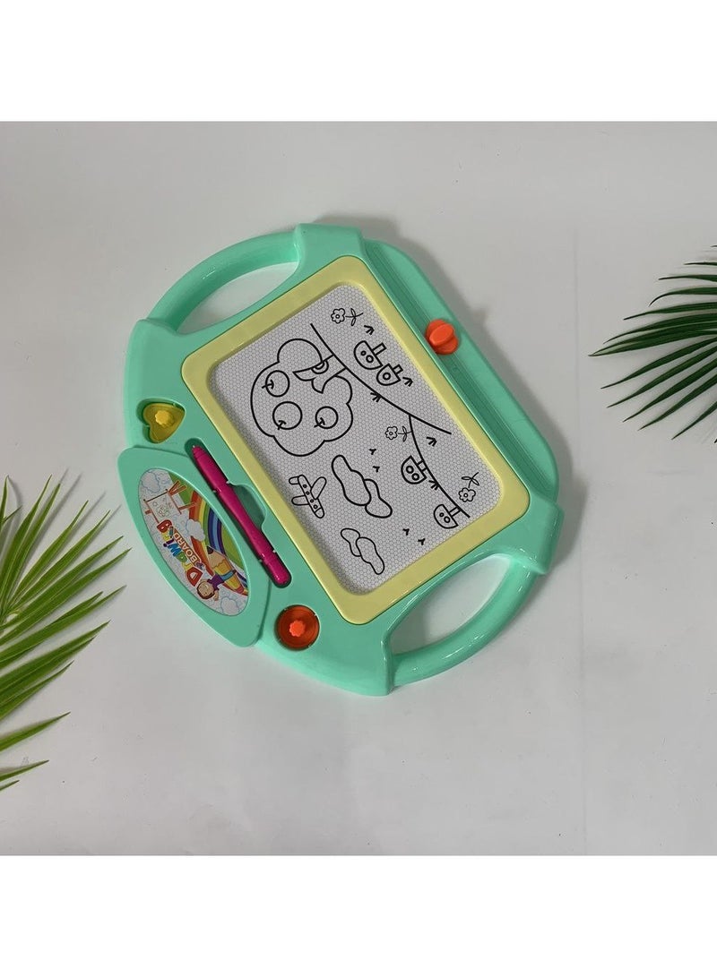 Colorful Erasable Drawing Board with Magnetic Pen and Stamps, Fun Educational Tool for Kids, Perfect for Gifts and Travel