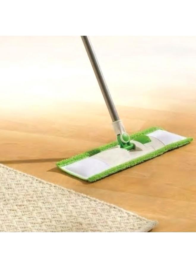Scotch Brite Microfiber Hardwood Flat Floor Mop with Stick Green and Silver 17inch - Image 4