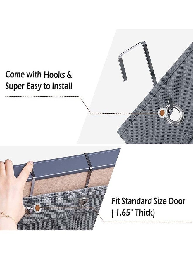 ANIZER Over The Door Hanging Shoe Rack Organizer with 6 Extra Large and 12 Large Fabric Pockets Shoe Holder for Home Storage (GREY) - Image 4