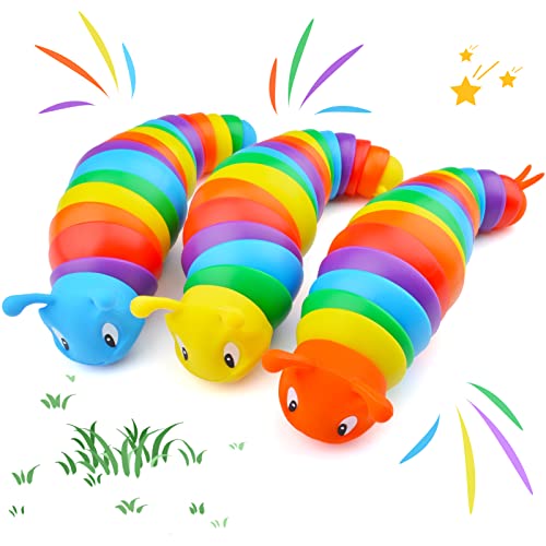 Cevioce Easter Basket Stuffers Gifts for Kids Boys Girls Cevioce Fidget Slug Toy Sensory Slug Fidget Toys for Kids Adults 3 PCS Autism Sensory Toys for Children Toddlers Toddler Toys 3 Year Old C - Image 1