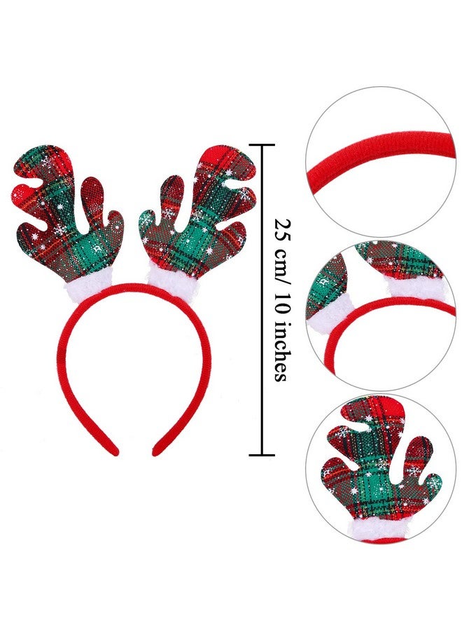 Aneco 9 Styles Christmas Reindeer Headband Antlers Headband Christmas Party Costume Head Boppers For Christmas Party Favor, 9 Pack - Image 3