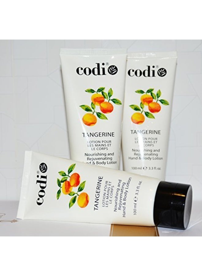 Codi Nourishing and Rejuvenating Hand & Body Lotion 100ml/ 3.3 oz TANGERINE pack of 3 pieces