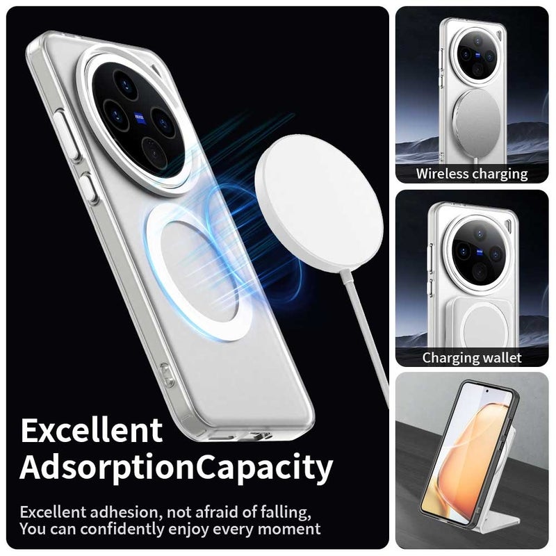 HuHa Case Cover For vivo X200 Pro Candy Magsafe PC Hybrid TPU Phone Case(White) - Image 3