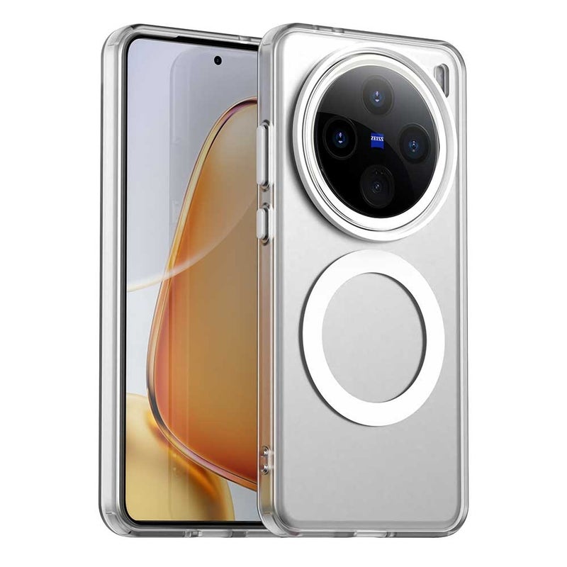 HuHa Case Cover For vivo X200 Pro Candy Magsafe PC Hybrid TPU Phone Case(White) - Image 1