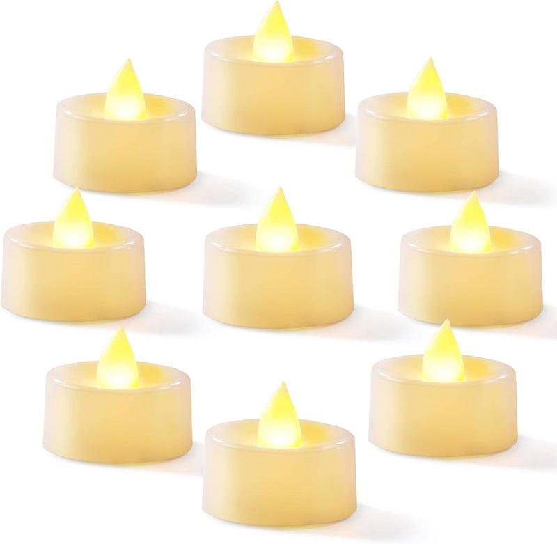 Homemory 100-Pack LED Tea Lights - Flickering Flameless Candles with Long Lasting Battery Life, Warm White - Image 1