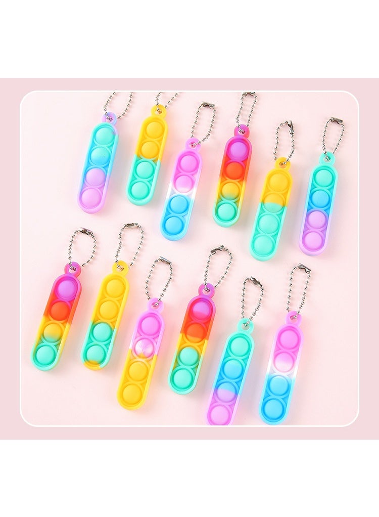 30 Pack Mini Pop Fidget Keychain, Kids Party Favors Fidget Toys Bulk, Its Birthday Party Favors for Kids 4+ Year Small Kid, Classroom Prizes Fidgets It Bubbles Poppers - Image 1