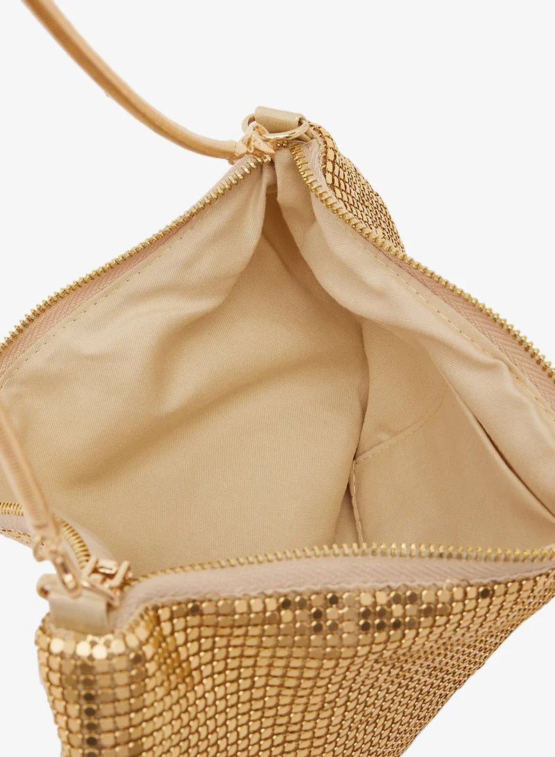 Ginger Gold Gold Embellished Shoulder Bag for Women | Best Price UAE