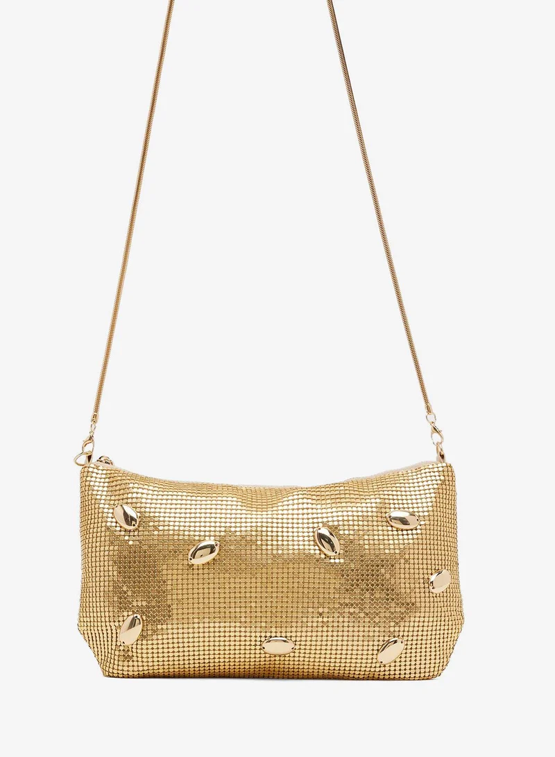 Ginger Gold Embellished Shoulder Bag