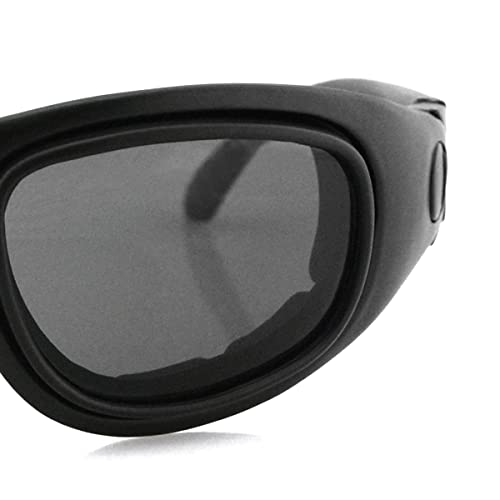Bobster Eyewear BSSA201AC Sport and Street 2 Convertible Sunglasses, Black Frame/3 Lenses - Image 2
