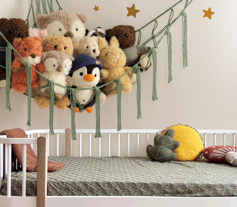 mirolam Stuffed Animal Hammock - Large Stuffed Animal Net Corner - Hanging Stuff Animal Storage Organizer For Plush Plushie Display Room Bedroom Boho Decor - Image 2