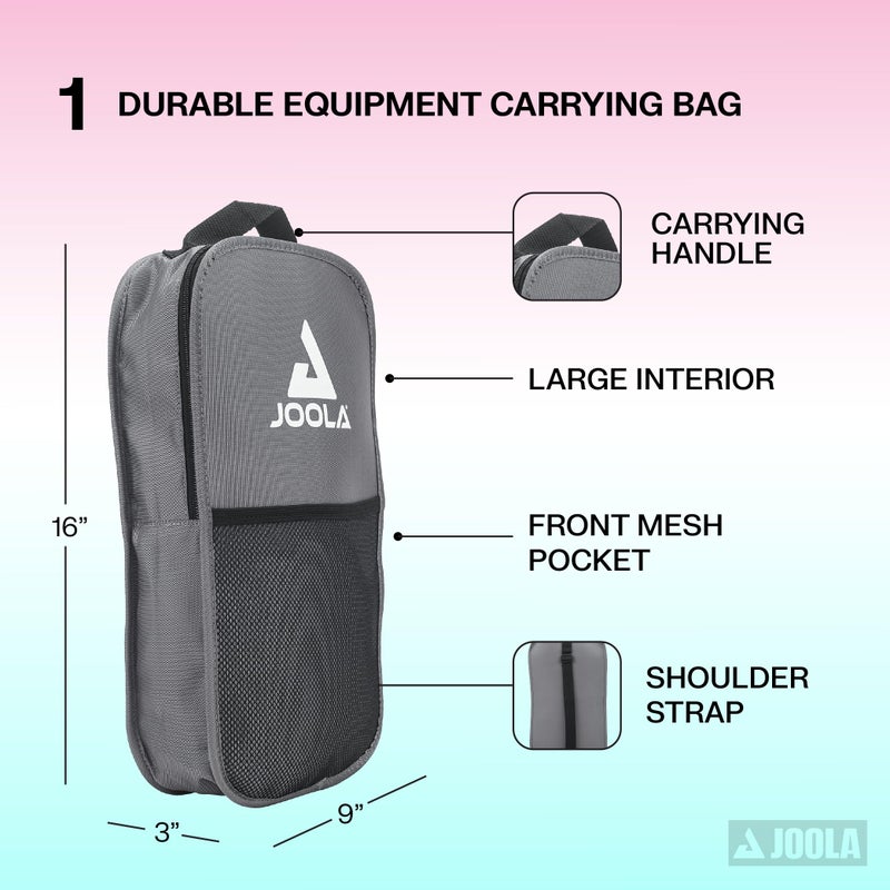 JOOLA Ben Johns Pickleball Set - Made with Reinforced Fiberglass and Honeycomb Polypropylene - Includes 2 Paddles, 4 Balls, and JOOLA Pickleball Bag - Image 3