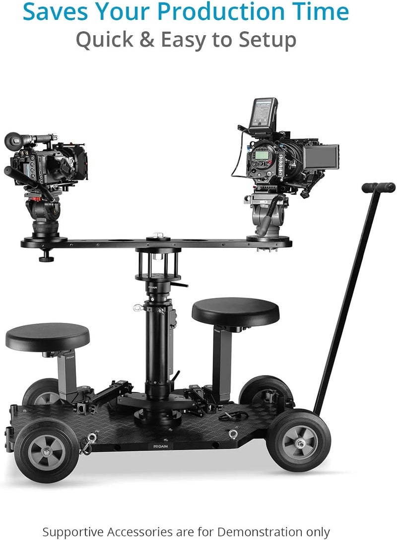 PROAIM Round Dolly Seat with 25mm Connecting Pin for Doorway Dolly. Comfortable & Solid Seat for Ease for Camera Operators/Assistants. Foam Padded (DS-289-00) - Image 5