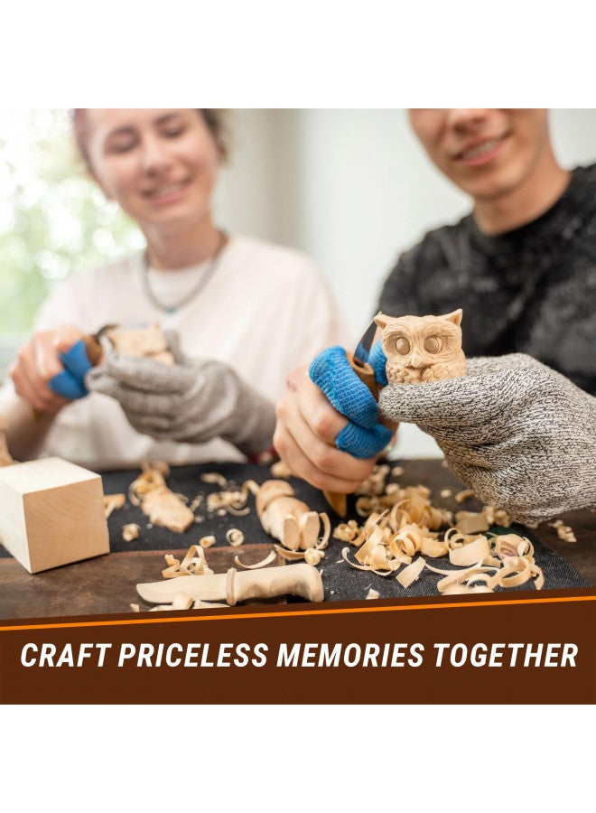 BeaverCraft كتل نحت من خشب الباسور من BeaverCraft BW 18 قطعة - كتل نحت خشبية لعمل النحت على الخشب لمجموعة النحت على الخشب - كتل خشبية للنحت على خشب الباسور لمجموعة النحت على الخشب - الحرف الخشبية للنحت على الخشب - Image 3